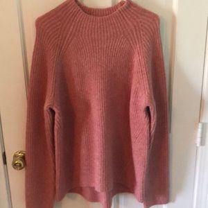 madewell salmon colored sweater